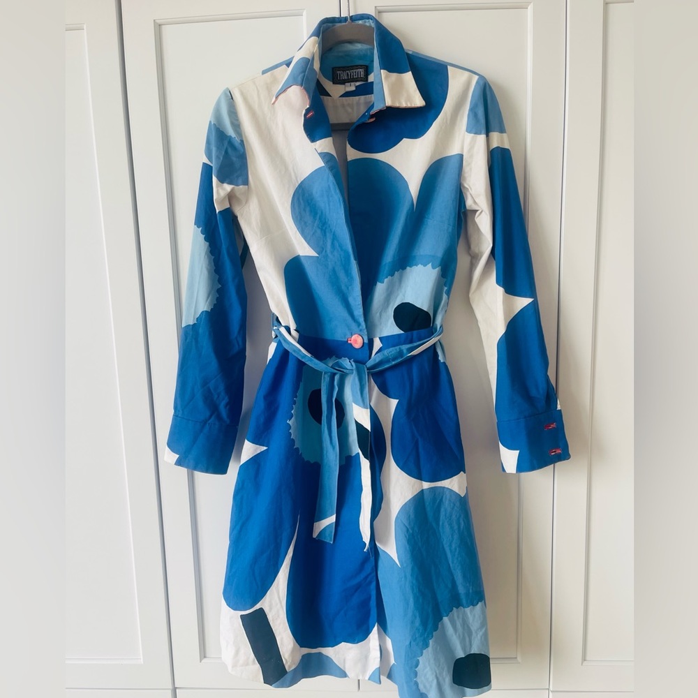 Tracy Feith RARE Vintage Marimekko Duster Coat Jacket Size 1 / Small